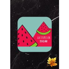 Eylül Design Harry Styles Watermelon Sugar Baskılı Özel Tasarım Baskılı Mdf Kare Bardak Altlığı