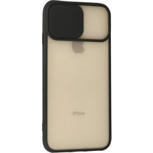 Newface Apple iPhone 8 Kılıf Palm Buzlu Kamera Sürgülü Silikon - Siyah 327107