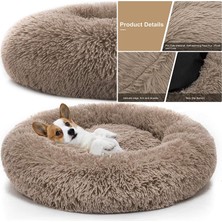 Shanhua Shop J Tarzı M 50CM Pet Köpek Yatağı Rahat Donut Sarılma Yuvarlak Köpek Kulübesi Ultra Yumuşak Yıkanabilir Köpek ve Kedi Yastık Yatağı Kış Sıcak Kanepe Sıcak Satış (Yurt Dışından)