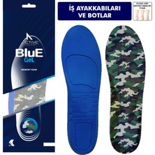 Blue Gel - Memory Foam, Darbe Emici, Ark Destekli, Yumuşak Askeri Tabanlık