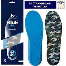 Blue Gel - Memory Foam, Darbe Emici, Ark Destekli Askeri Tabanlık