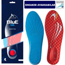 Blue Gel Tabanlık - Memory Foam, Darbe Emici, Yumuşak, Konfor Spor Tabanlığı