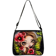 Qiuming Shop YXBGOTHIC04CW Stili 25CMX30CM Gotik Kız Kafatası Kadın Çantaları Yüksek Li Kadın Büyük Kapasiteli Çanta Messenger Çanta Bayanlar Omuz Çantaları (Yurt Dışından)