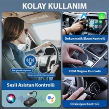 Polham Apple Iphone ve Android Ile Uyumlu Kablosuz Carplay Adaptör Çeviricisi, Ultra Hızlı Carplay Çevirici