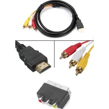 Yinstree 1.5 M 2 Adet/takım Rca Kablo HDMI Uyumlu Erkek 3rca Pvc 3 Rca Scart Adaptörü Tv Hdtv Için (Yurt Dışından)