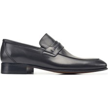 Nevzat Onay Siyah Klasik Bağcıksz Kösele Erkek Ayakkabı -63171-