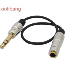 Yinstree 6.35MM Erkek 6.35MM Dişi Adaptör Ses Yardımcı Stereo Uzatma Kablosu 1/4 Inç Trs Stereo Jak Kablosu Dönüştürücü Kulaklık (Yurt Dışından)