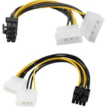 Yinstree 6 Inç 2 x Molex 4 Pin - 8-Pin Pcı Express Ekran Kartı Pci-E Atx Psu Güç Dönüştürücü Kablosu - Molex - Pcie 8 Pin Adaptör (Yurt Dışından)