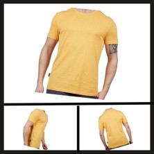 Uyguna-Yakala Hardal (600400) Alpinist Basic Erkek Pamuklu T-SHIRT-TSH.443