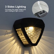 Pakuhit Auoyo 2led Güneş Duvar Işık Açık Güneş Bahçe Işık Güneş LED Su Geçirmez Duvar Lambası Çit Işıkları Aplik Lambası Ev Yard Koridor Villa Veranda Dekorasyon (Yurt Dışından)