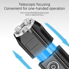 Pakuhit Taşınabilir Mini El Feneri USB Süper Parlak Cob LED Torch Açık Kamp Işık Fener Dahili Pil ile Kuyruk Mıknatıs Balıkçılık (Yurt Dışından)