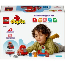 LEGO Duplo® | Disney ve Pixar Arabalar Mack Yarışta 10417 - 2 Yaş ve Üzeri Çocuklar Için Eğitici Oyuncak Yapım Seti (14 Parça)