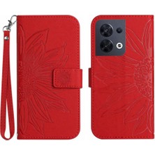 Yh Mall Oppo Case 8 5g Için Lüks Pu Deri Kısa Kayış Flip Cüzdan Telefon Kılıfı (Yurt Dışından)