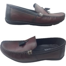 NSR N S R Erkek Bordo Loafer Ayakkabı N036-10