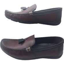 NSR N S R Erkek Bordo Loafer Ayakkabı N036-10