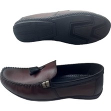 NSR N S R Erkek Bordo Loafer Ayakkabı N036-10