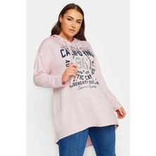 Stil Diva Uzun Kollu Arkası Uzun Baskılı Kapüşonlu Sweatshirt 301954