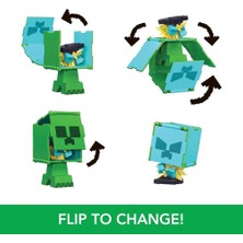 Mattel Minecraft Flippin' Figs 2 In 1 - Creeper And Charged Creeper(Creeper ve Değişen Creeper)