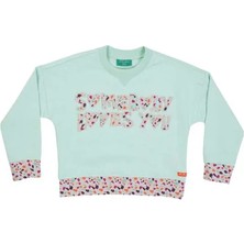Jo&Juke Mint Yeşili Sloganlı Sweatshirt