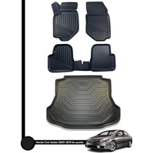 HLP Honda Civic  3D Havuzlu Paspas Sedan 2007-2011 + Bagaj Havuzu Zeus Set