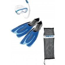 Cressi Agua - Onda - Mexico Palet Maske Şnorkel Set Blue-No:37-38