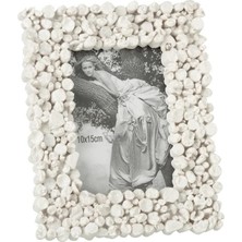 Laromita Decoration Mini Kabuklu Fotoğraf Çerçevesi / Beyaz