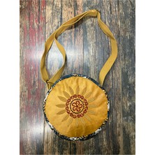 Street Bag Şinok Etnik Otantik Bohem Desenli Çiçek Nakışlı Omuz Çantası