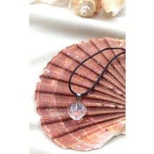 HD Marketim Gerdanlık Kalp Çakra Yoga Reiki Doğal Kristal Kuvars Taş Kadın Kolye
