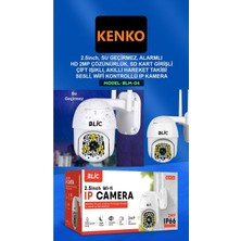 Kenko Ip Kamera Wifi Kontrollü 1080P Hd 2mp Dış Mekan Akıllı Güvenlik Kamerası Sd Kart Girişli Çift Işıklı