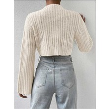 Bracha Crop Model Ispanyol Truvakar Kol Triko Kazak
