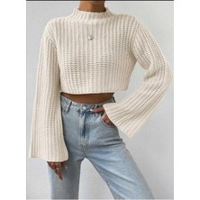 Bracha Crop Model Ispanyol Truvakar Kol Triko Kazak