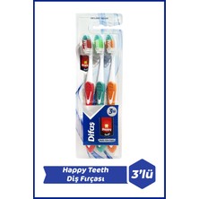 Happy Teeth 3 Lü Diş Fırçası - Orta Sert