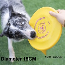 Longbangdian Shop 23CM-B Tarzı Sarı Uçan Diskler Köpek Oyuncak Interaktif Yumuşak Bite Dirençli Sinek Tabağı Oyuncak Plaka Küçük Büyük Büyük Köpek Oyun Oyunu Chew Yavru Oyuncak Pet (Yurt Dışından)