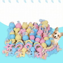Longbangdian Shop Cw-52 Tarzı Pembe Pet Oyuncak Köpek Topu Pet Diş Temizleme Küçük Köpekler Için Çiğneme Kauçuk Oyuncaklar Kauçuk Köpek Oyuncak Pet Diş Çıkarma Köpek Iyilik Isırık Köpek Halat Oyuncak (Yurt Dışından)