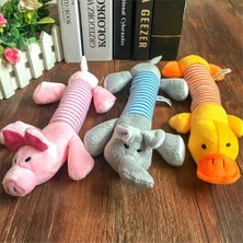 Longbangdian Shop Sevimli Pet Köpek Kedi Peluş Squeak Köpek Oyuncak Ilginç Polar Dayanıklı Çiğneme Pet Molar Oyuncak Tüm Evcil Hayvanlar Için Uygun Fil Ördek Domuz (Yurt Dışından)