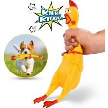 Longbangdian Shop Sarı Stil 31CM Squeeze Cızırtılı Ses Komik Pet Oyuncak Pet Yavru Köpek Kedi Oyuncak Sevimli Interaktif Çığlık Atan Tavuk Şekli Oyuncak Mood Abreaction Oyuncaklar (Yurt Dışından)