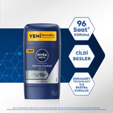 Nivea MEN Erkek Stick Deodorant Derma Control Clinical 50 ml, 96 Saat Koruma, Terleme Karşıtı, C Vitamini