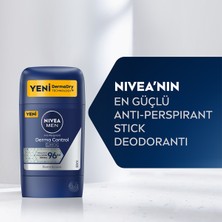 Nivea MEN Erkek Stick Deodorant Derma Control Clinical 50 ml, 96 Saat Koruma, Terleme Karşıtı, C Vitamini