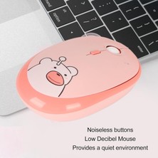 Coverzone Geezer Kablosuz Mouse Wireless Mouse Renkli Ayıcık Tasarım Kablosuz Sessiz Bilgisayar Notebook Laptop Için Fare Pilli Mouse USB Nano Receiver Tak Çalıştır M2