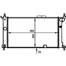 Oris Radyatör Astra F 1.4-1.6-1.8-2.0 Ac Mek 590X377X34 18051