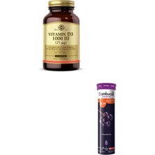 Solgar Vitamin D3 1000 Iu (25 Μg) & Sambucol Plus Efervesan 15 Tablet