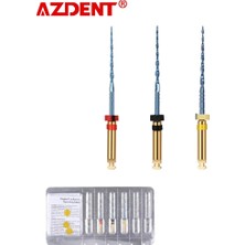 Scentu 3 Adet/paket Azdent Diş Pistonlu Mavi Endodontik Dosyalar Niti Döner Kök Kanal Isı Aktif Dosya 21MM/25MM (Yurt Dışından)