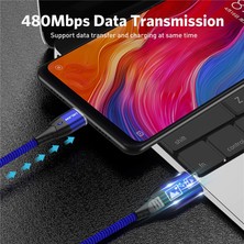 Scentu Uslıon 3A Manyetik Kablo Mikro USB Tip-C Şarj Veri Kablosu Tel Mıknatıs Hızlı Şarj Cihazı iPhone Samsung Xiaomi Huawei Cep (Yurt Dışından)