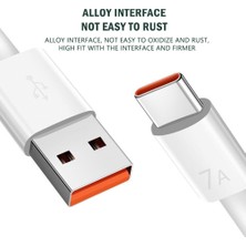 Scentu Lupway 7A Süper Hızlı Şarj Kablosu USB Tip-C Cep Telefonu Şarj Kablosu Samsung Xiaomi Huawei Için Veri Iletim Kablosu (Yurt Dışından)