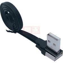 Scentu Süper Düz Esnek USB 2.0 A Erkek Kadın 90 Açılı Uzatma Adaptör Kablosu Usb2.0 Erkek Dişi Sağ/sol/aşağı/yukarı (Yurt Dışından)
