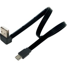 Scentu USB 2.0 Yukarı Aşağı Açı 90 Derece Erkek Mikro USB 90 Derece Erkek Süper Düz Esnek Uzatma Usb2.0 Adaptör Kablosu 0.1-1 M (Yurt Dışından)