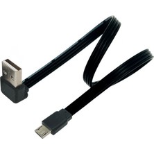 Scentu USB 2.0 Yukarı Aşağı Açı 90 Derece Erkek Mikro USB 90 Derece Erkek Süper Düz Esnek Uzatma Usb2.0 Adaptör Kablosu 0.1-1 M (Yurt Dışından)