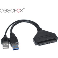 Scentu Deepfox Çift USB 3.0 - Sata Adaptör Dönüştürücü Kablosu 22PIN Sata Iıı - Usb3.0 Kablosu 2.5 (Yurt Dışından)