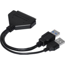 Scentu Deepfox Çift USB 3.0 - Sata Adaptör Dönüştürücü Kablosu 22PIN Sata Iıı - Usb3.0 Kablosu 2.5 (Yurt Dışından)