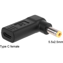 Scentu Dc Güç Adaptörü Dönüştürücü USB Tip-C Dişi 5.5x2.5mm Erkek Jack Konnektörü Asus Lenovo Toshiba Dizüstü Dizüstü Bilgisayar Adaptörü (Yurt Dışından)